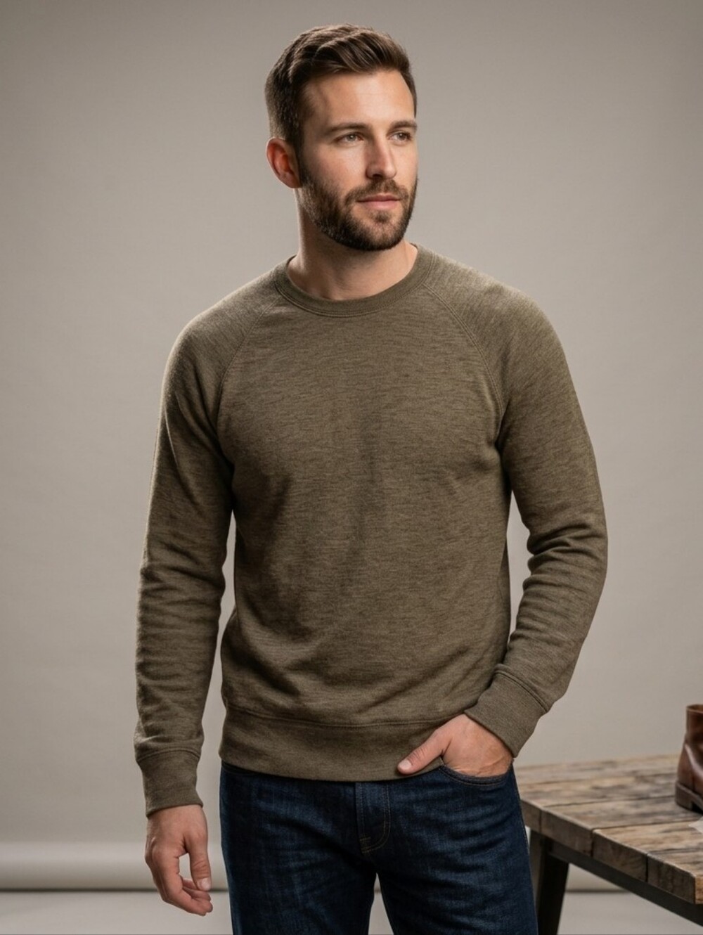 Banana Republic Men's Brown Crewneck Sweater